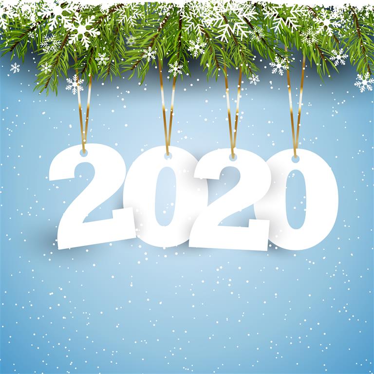 Happy New Year 2020 - Designed by kjpargeter / Freepik