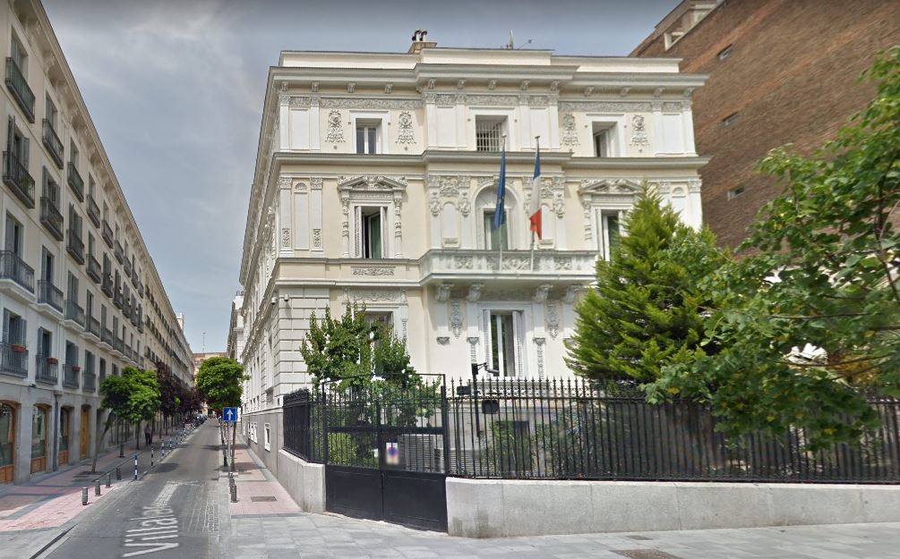 Consulat Général de France à Madrid - Ambassade de France en Espagne - Credit: Google Map